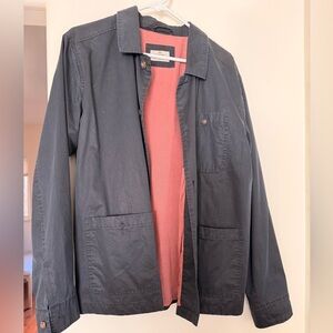 Marine Layer Black Jacket with Pink Interior